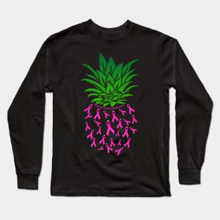 Pineapple Breast Cancer Awareness Long Sleeve T-Shirt